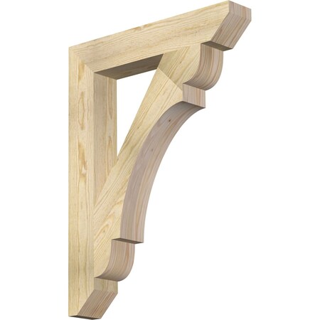 Ekena Millwork Olympic Slat Rough Sawn Bracket, Douglas Fir, 4"W x 24"D x 32"H BKT04X24X32OLY06RDF